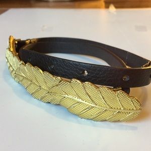 BCBG gold hardware accent belt